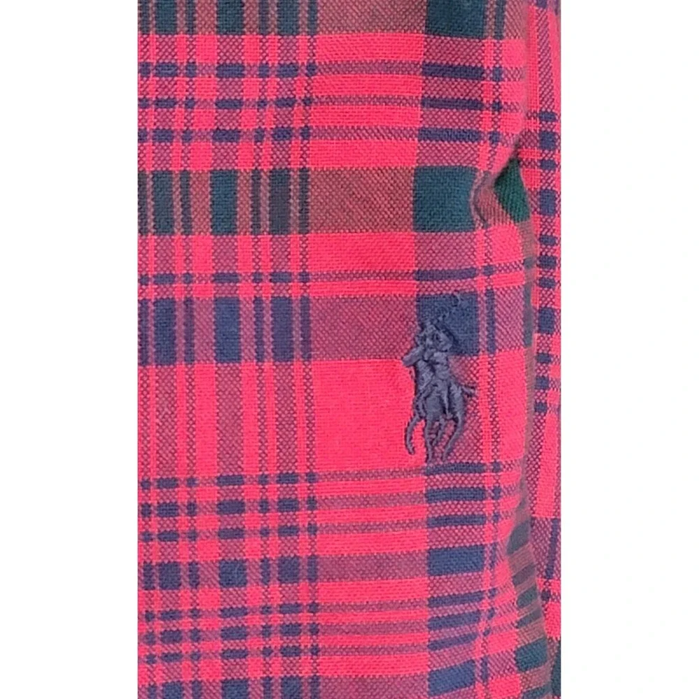 Ralph Lauren Boys Red Plaid Long Sleeve Button Up Shirt Size XL (18-20) - Picture 2 of 4